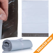 Buste per Spedizioni Bianche 380x520 mm 100 Pezzi – LDPE Resistente, Impermeabile, Sicurezza Dati e Prodotti