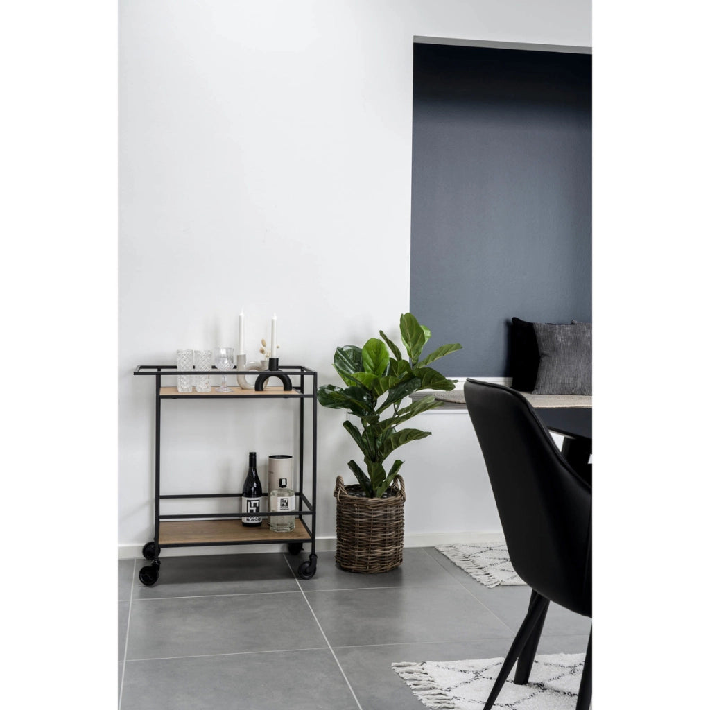 Carrello Vita, Marrone, Metallo, 68x40x79 cm
