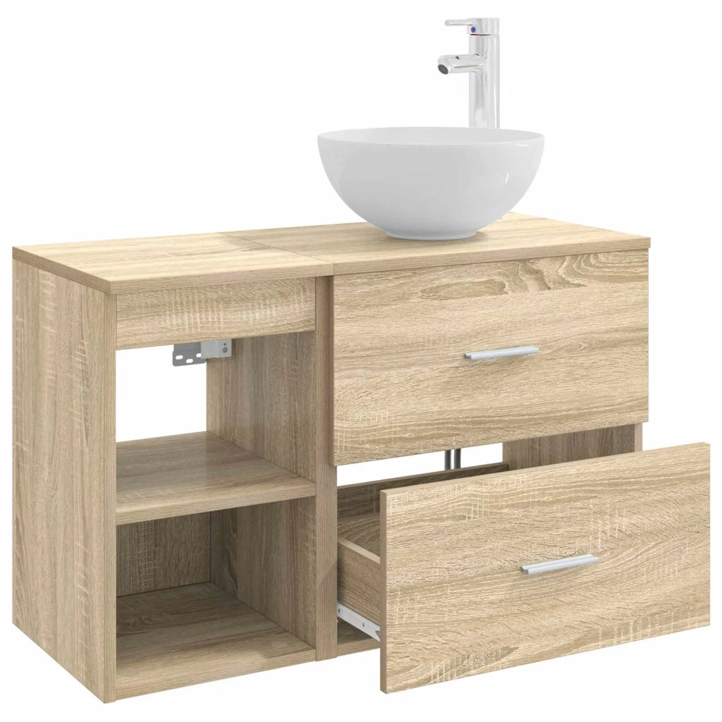 Set di mobili per il bagno 2 pcs Rovere Sonoma 3403874
