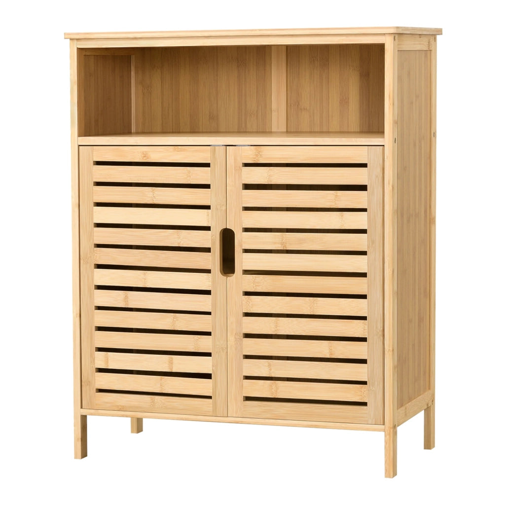 Mobile contenitore Eslöv con 2 ante 81 x 655 x 31 cm in bambù 03_0006846
