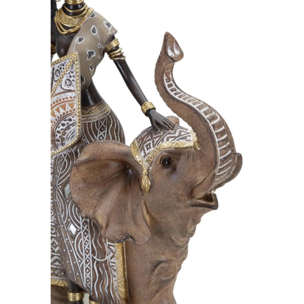 Scultura Africa 11, Multicolore, Poliresina, 22,5x12x32,5 cm