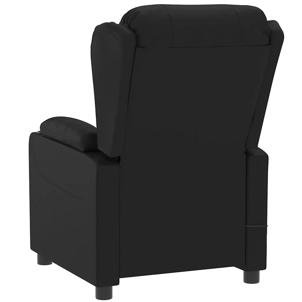 Divano Sedia-Poltrona Reclinabile Elettrica Nera in Similpelle 456412