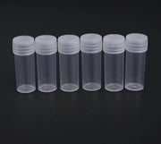 50 confezioni di flaconi di 5 ml trasparenti con tappo per piccoli componenti - flaconi di plastica vuoti.