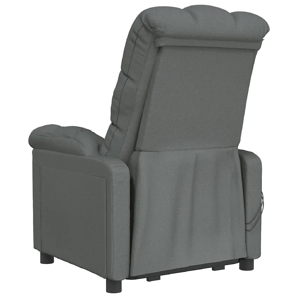 Poltrona Elettrica Massaggiante Grigio Scuro in Tessuto cod mxl 32284