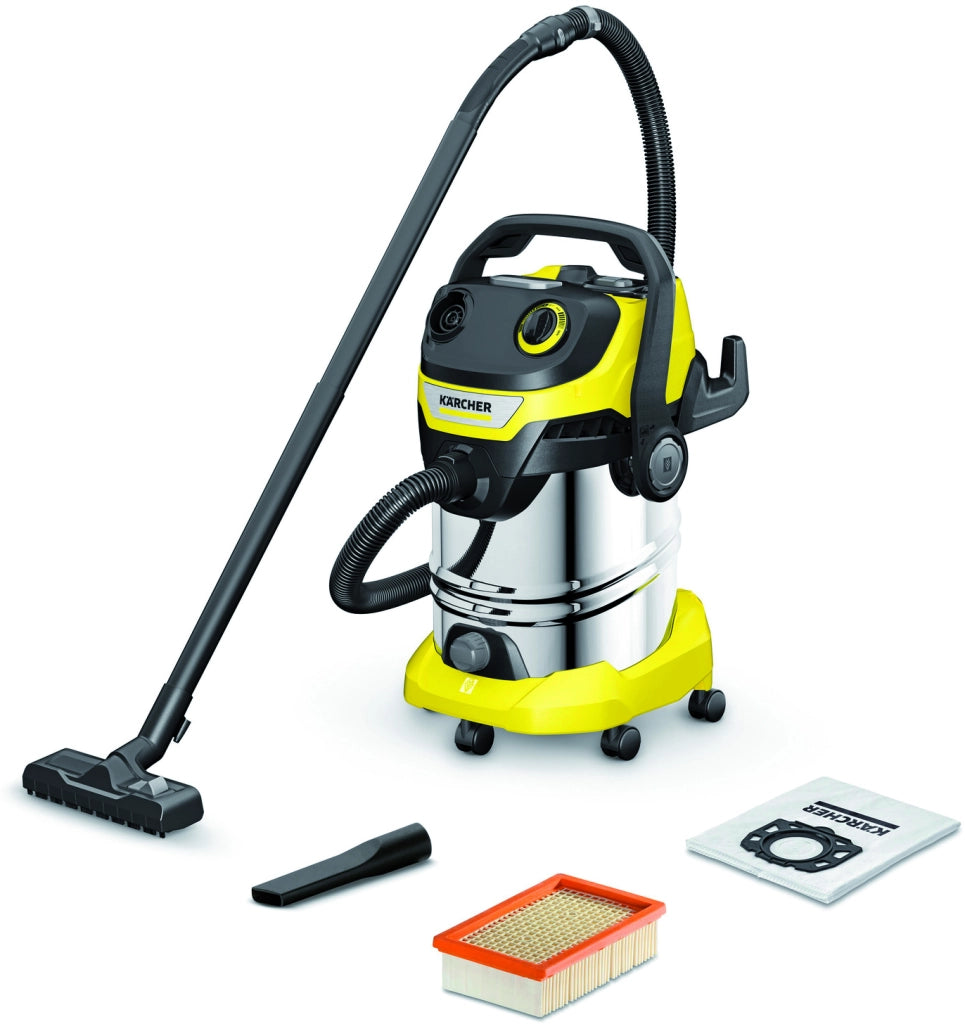 Karcher BIDONE ASPIRA SOLIDI-LIQUIDI WD 5 S V-30/5/22 CORPO ACCIAIO INOX 1.100 W lt. 30