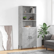 Credenza Grigio Cemento 69,5x34x180 cm in Legno Multistrato 3189265