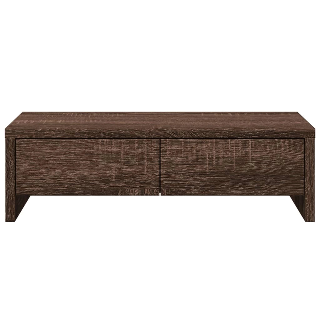 Supporto per monitor mobile da scrivania con cassetti legno ingegnerizzato marrone 02_0044938