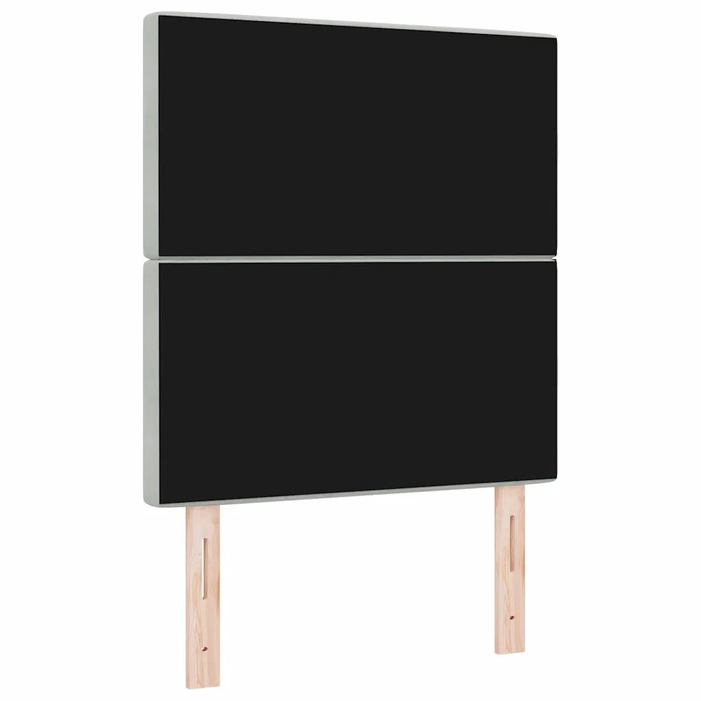 Testiera LED con testiera-Testata con LED-Testiera Decorativa Grigio chiaro 80 cm Poliestere 688000