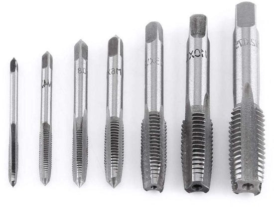 Set di 7 punterie a vite per filo di acciaio metrico M3/M4/M5/M6/M8/M10/M12