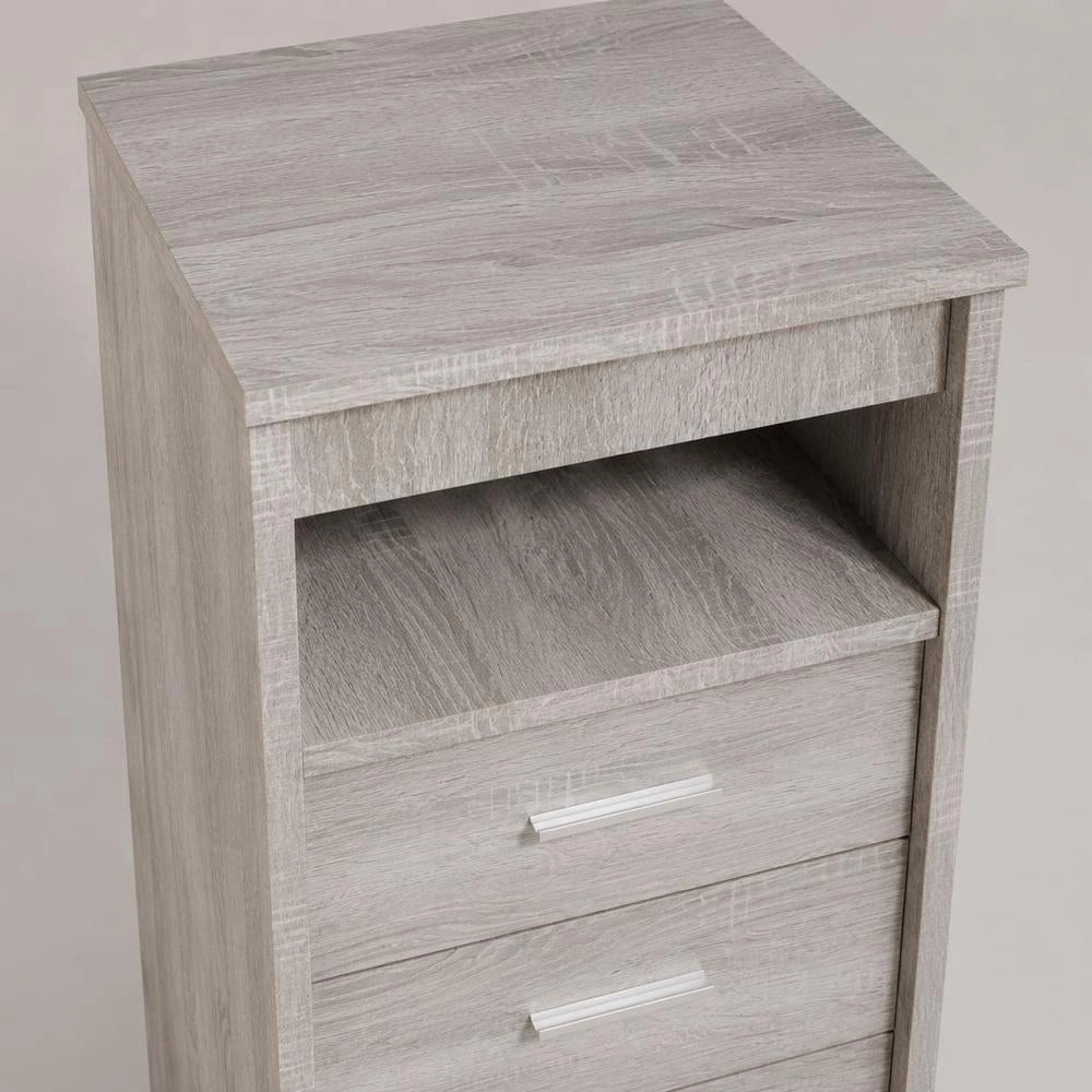 Sideboard With Drawers, Sonoma Grey, 40x50x76 Cm, Engineered Wood