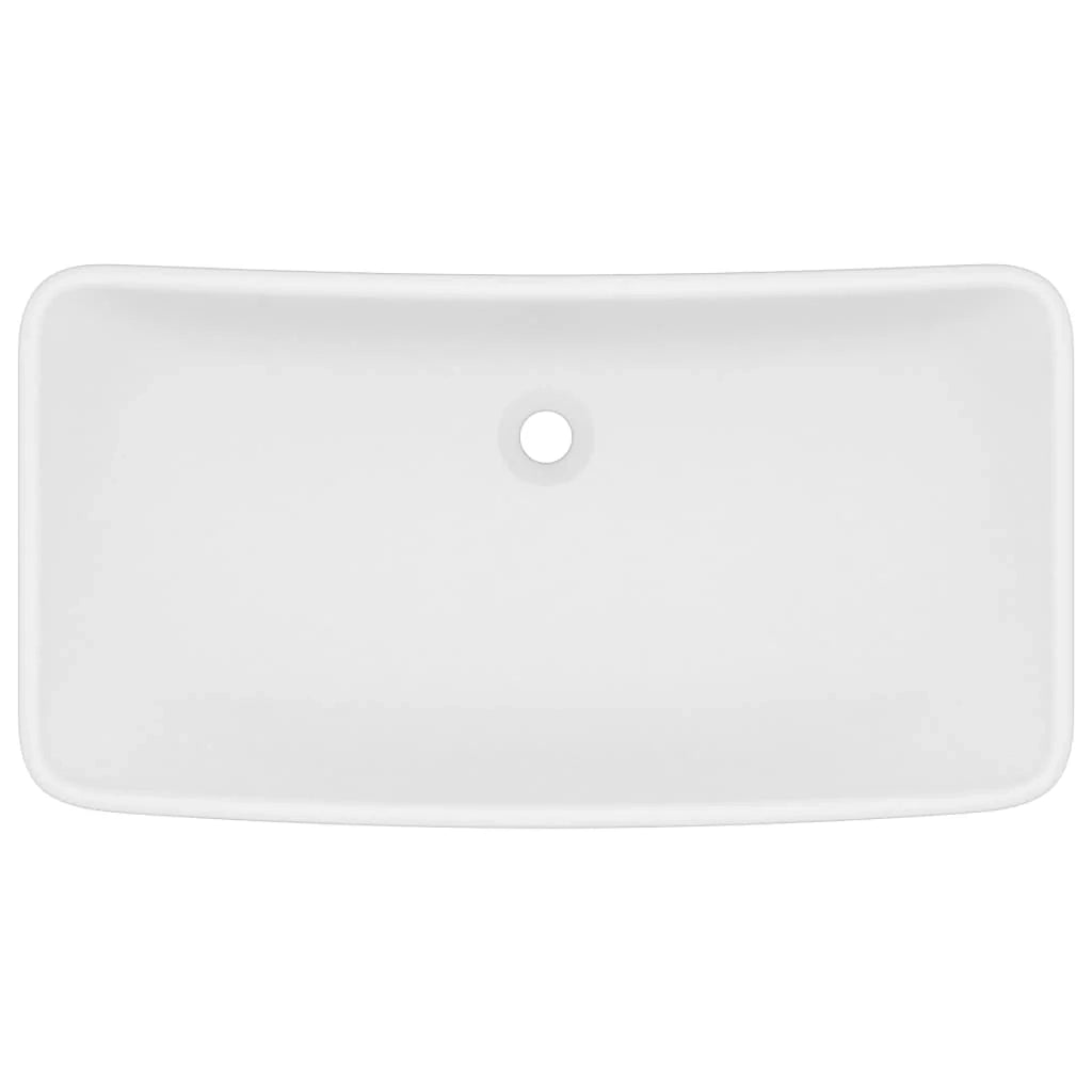 Lavabo da appoggio rettangolare di lusso lavabo da bagno stanza per cosmetici bianco opaco 71x38 cm ceramica 02_0002696