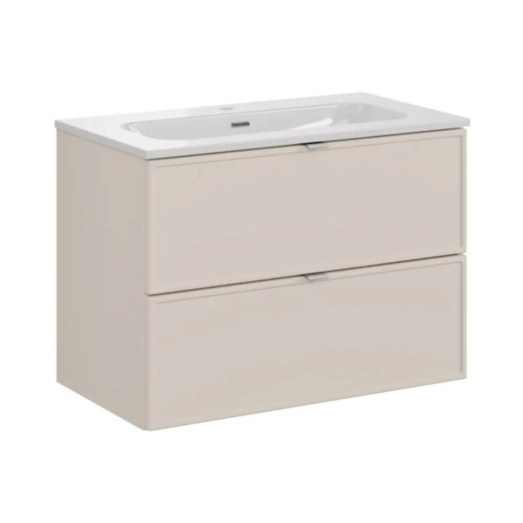 Set da bagno BRAZZA: mobile sotto lavabo 80cm + lavabo incassato rettangolare