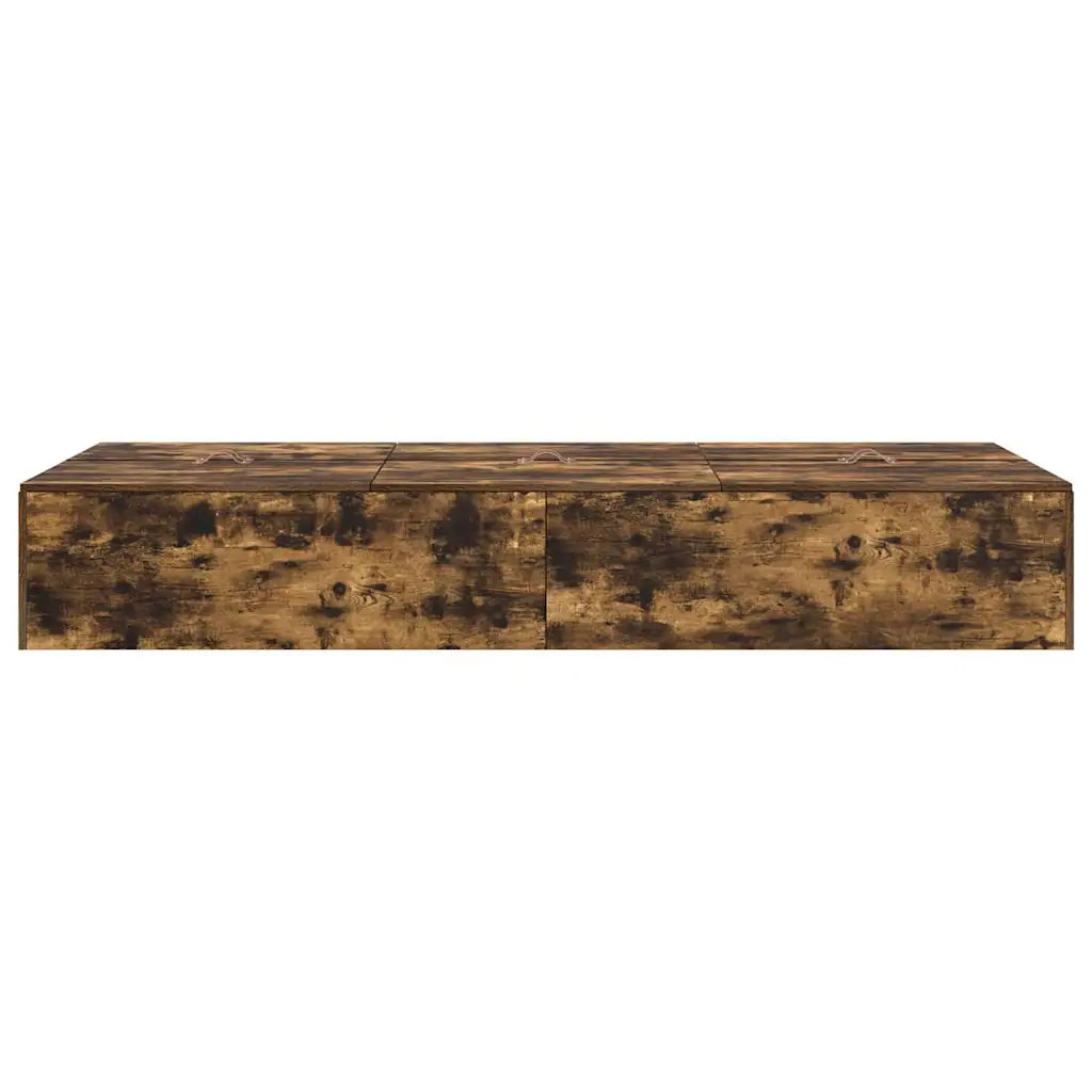 Struttura letto con contenitore Rovere fumé 100 x 200 cm 3335353