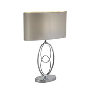 Lampada Da Scrivania Loopy Floor Acciaio Cromo Policarbonato Argento 1 Luce E27