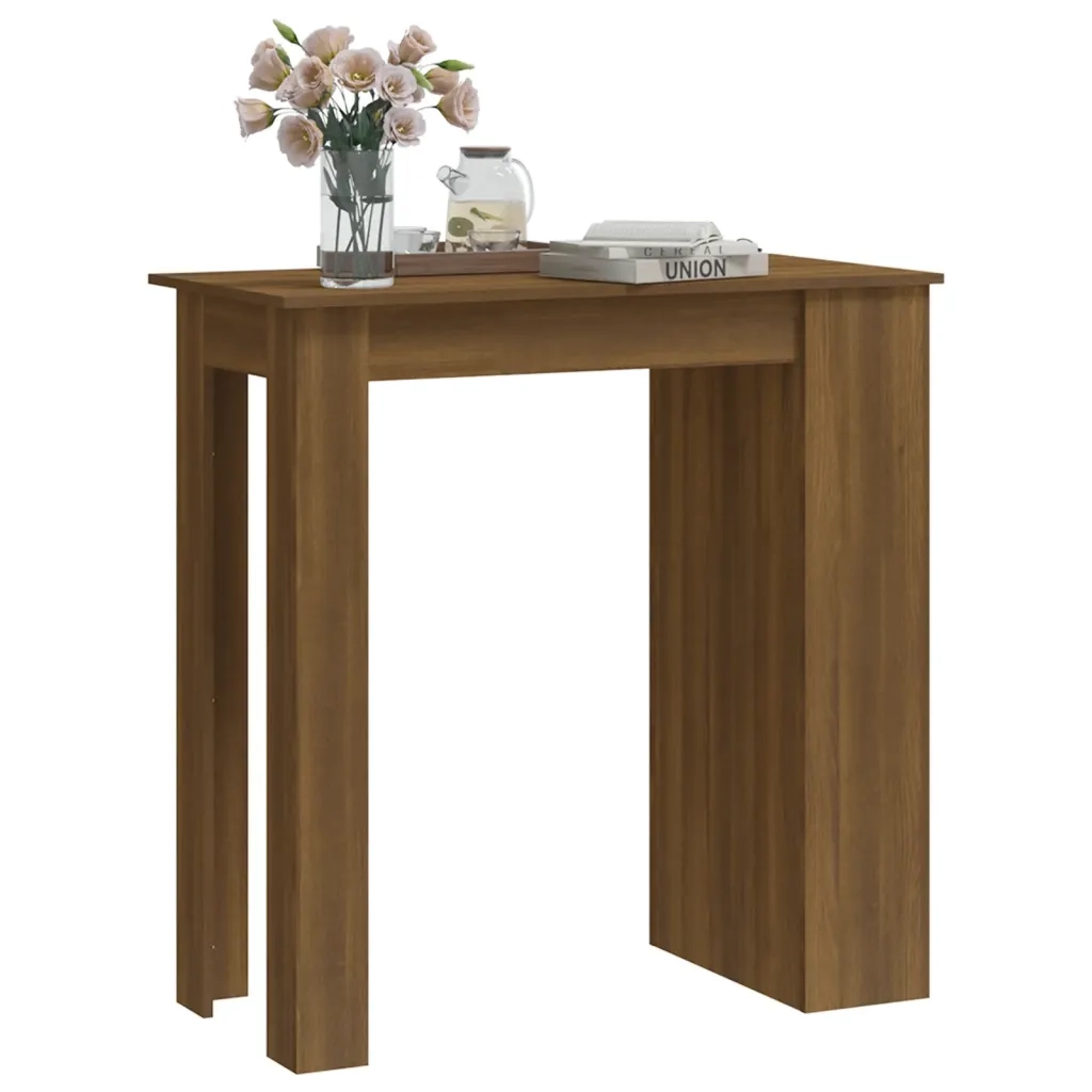 Tavolino da Bar con Ripiani Marrone Rovere 102x50x103,5 cm 812968
