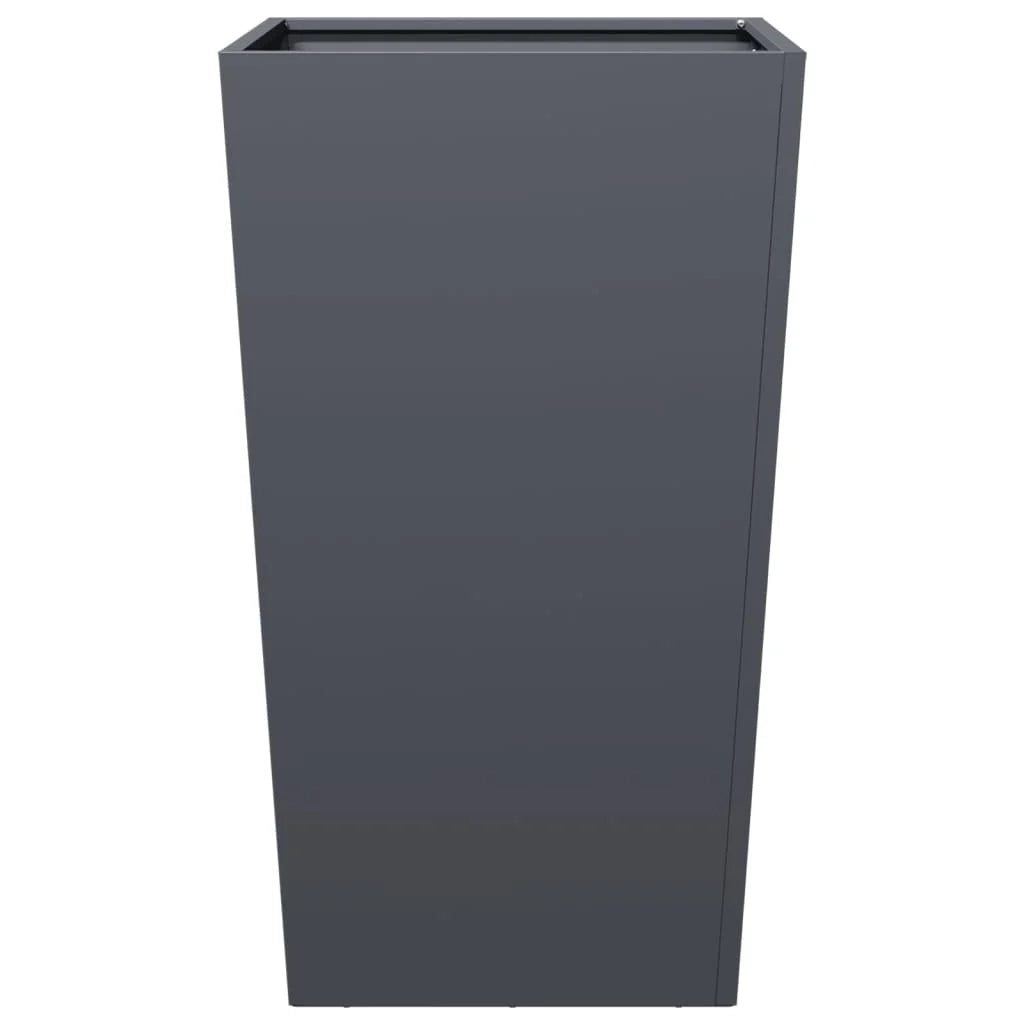 Fioriera rialzata per piante fiori terrazza giardino 45 x 45 x 75 cm acciaio antracite 02_0037607
