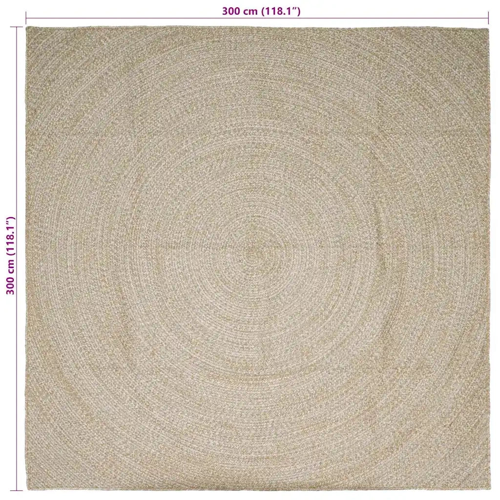 Tappeti per area Naturale e Bianco 300 x 300 cm Juta 42010612