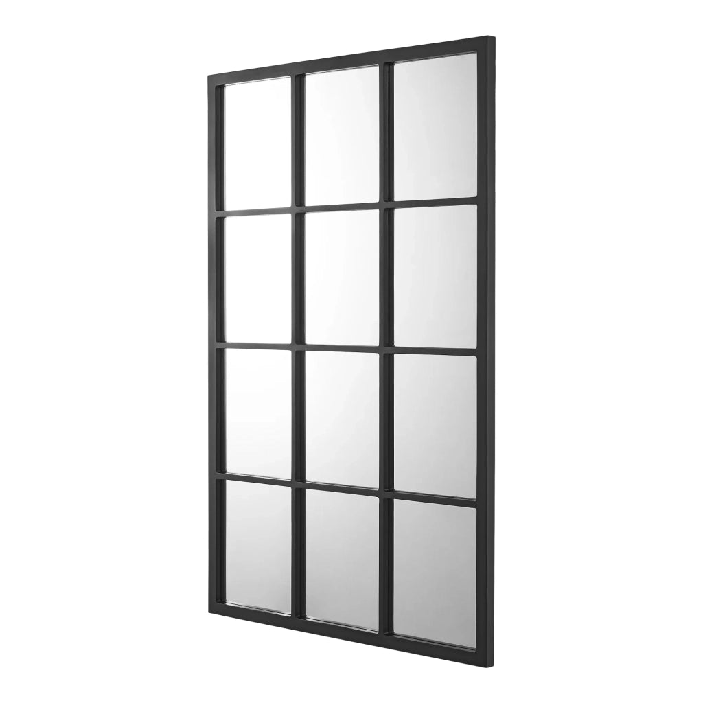 Specchio da parete rettangolare 90 x 60 cm nero opaco 03_0007900