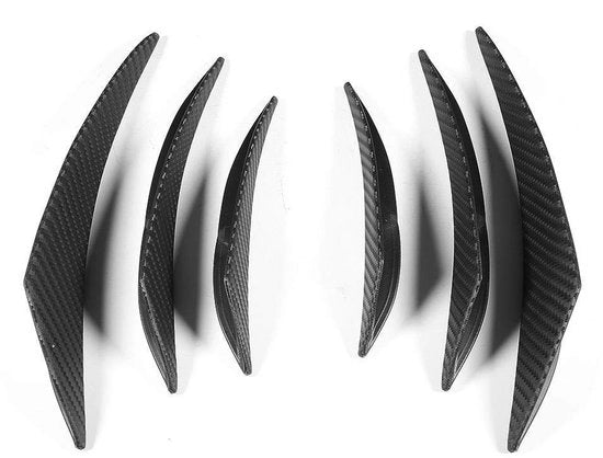 Diffusore di Bumper Alta Qualità in PVC - Diffusore di Bumper - Tessuto di Fibra di Carbonio - Assorbimento degli Impatti - Installazione Facile - Laccio Forte - Lip Spoiler