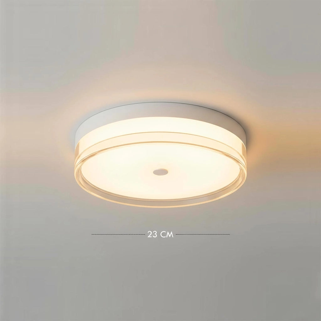 Plafoniera Tonda LED 18W CCT 3 Temperature IP40 Lampada Bianca Circolare Moderna Luce Soffitto Parete Bagno Ufficio 23cm