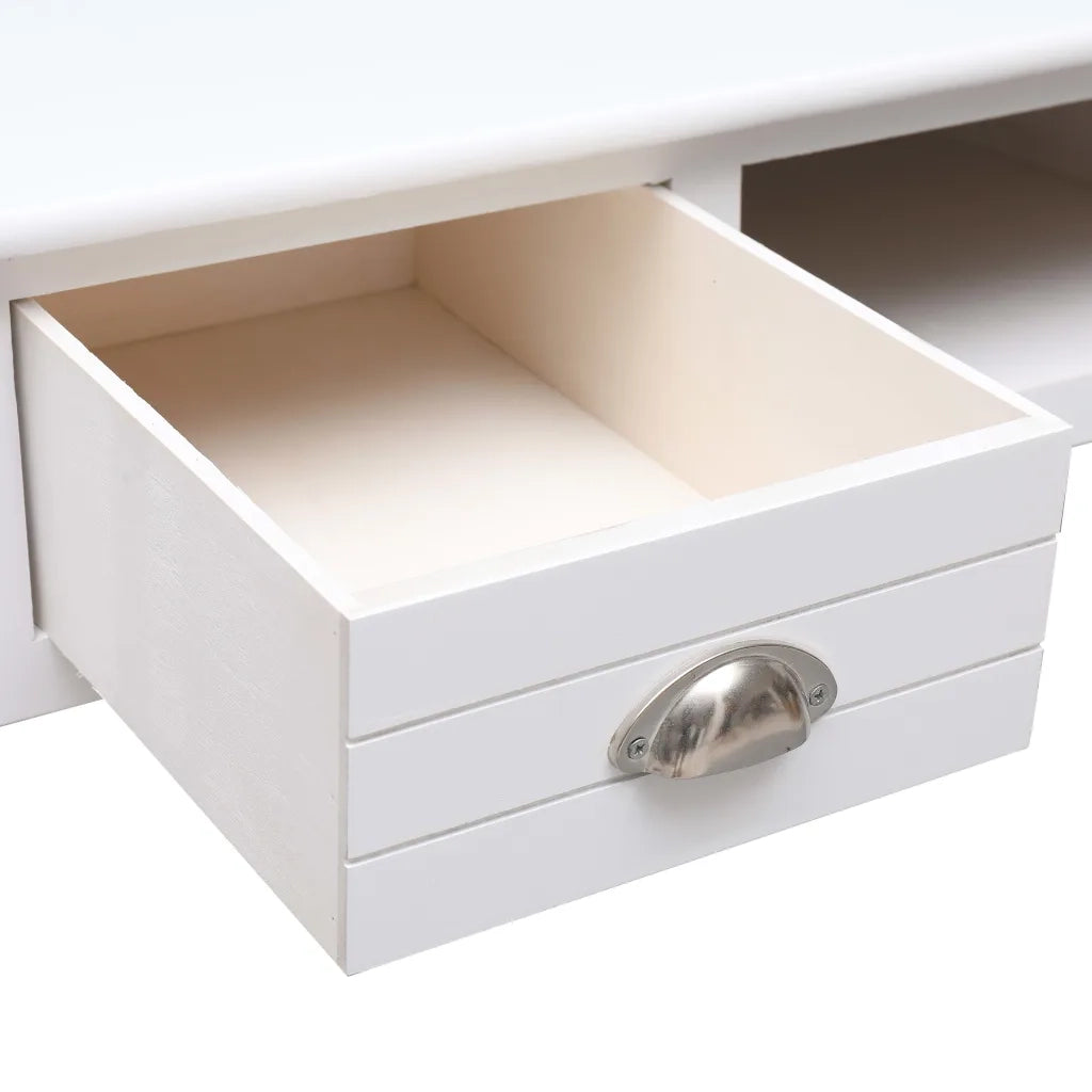 Scrivania Bianca 110x45x76 cm in Legno cod mxl 64357