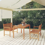 Set da Pranzo per Giardino 3 pz in Legno Massello di Teak cod mxl 44590