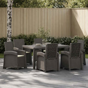Set da Pranzo per Giardino 7 pz Grigio chiaro e panna PP 3430147