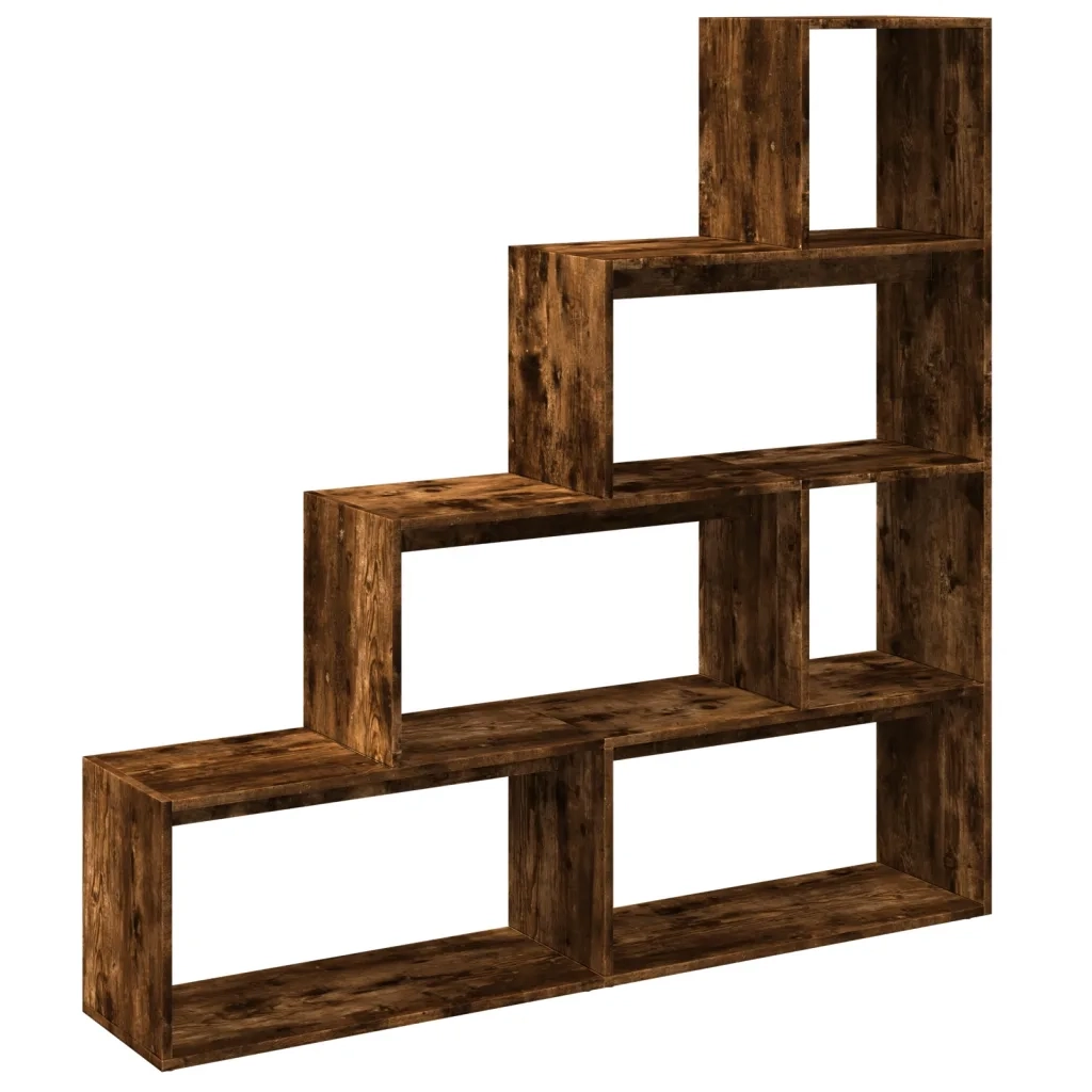 vidaXL Libreria 4 Ripiani Rovere Fumo 143,5x29x143,5 cm in Truciolato