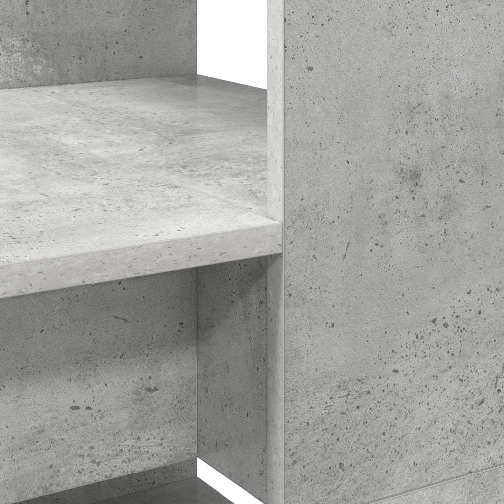 Scrivania con stoccaggio grigio cemento 113x54x120 cm legno ingegnerizzato