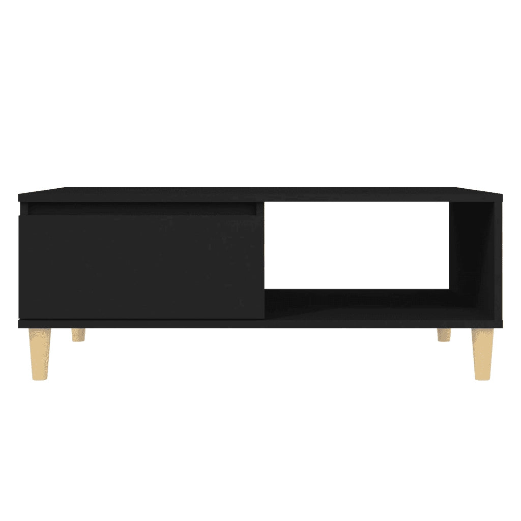 Tavolino da Salotto Nero 90x60x35 cm in Legno Multistrato 805996