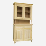 Cristalliera in legno grezzo 2 ante napoletana l.104 p.43 h.210 - Mobili 2G