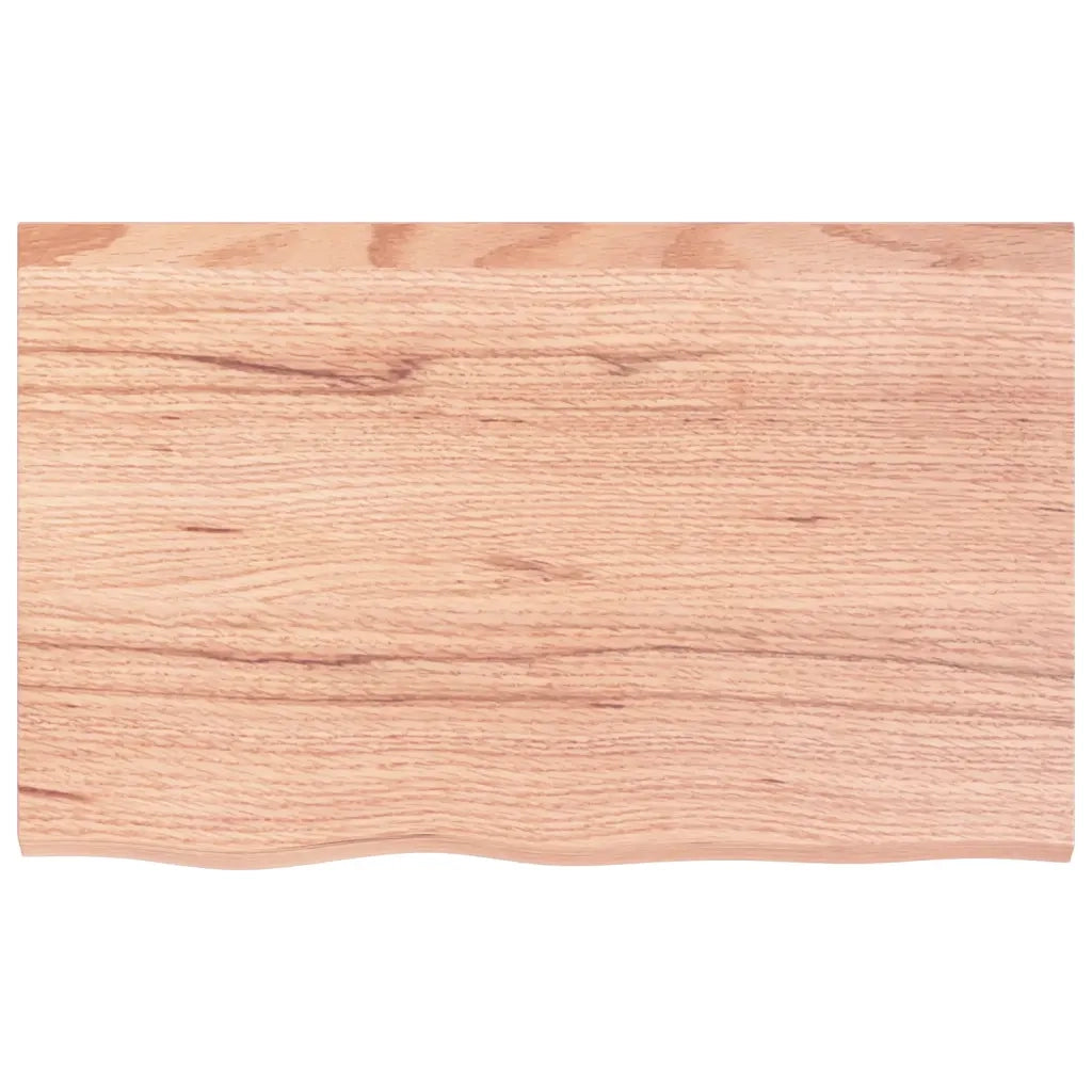 Ripiano Muro Marrone 80x50x(2-6) cm Massello Rovere Trattato 363670