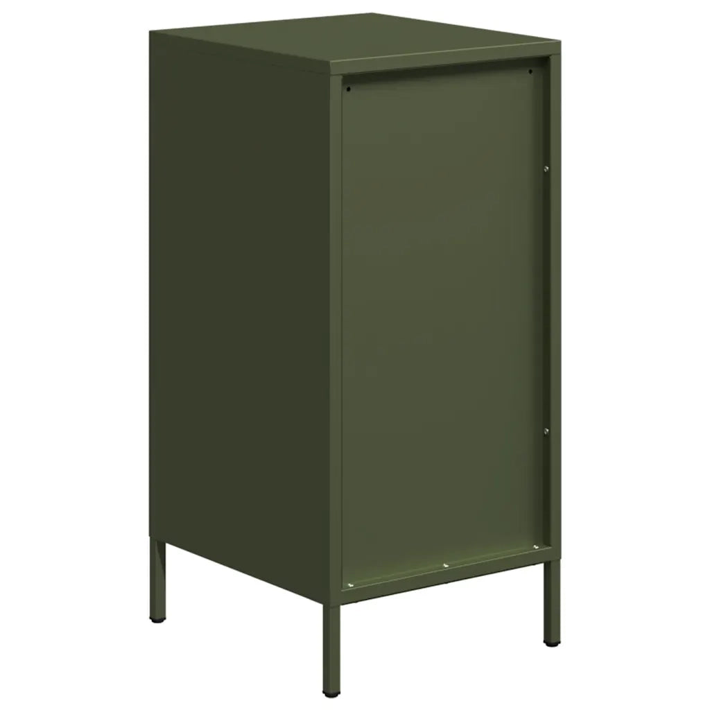 Credenza Verde Oliva 35x39x73,5 cm in Acciaio Laminato a Freddo
