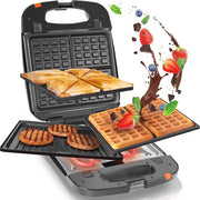 Frittelle Tris Funzionale | 1200W | Controllo di Temperatura Automatico | Facile da Pulire | Ideale per Colazione e Desserti