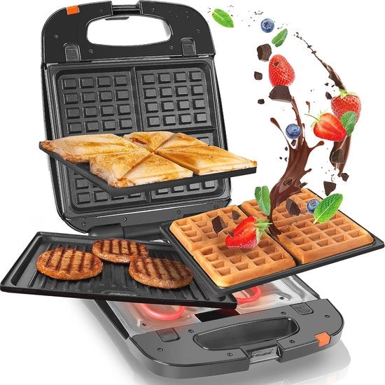 Frittelle Tris Funzionale | 1200W | Controllo di Temperatura Automatico | Facile da Pulire | Ideale per Colazione e Desserti