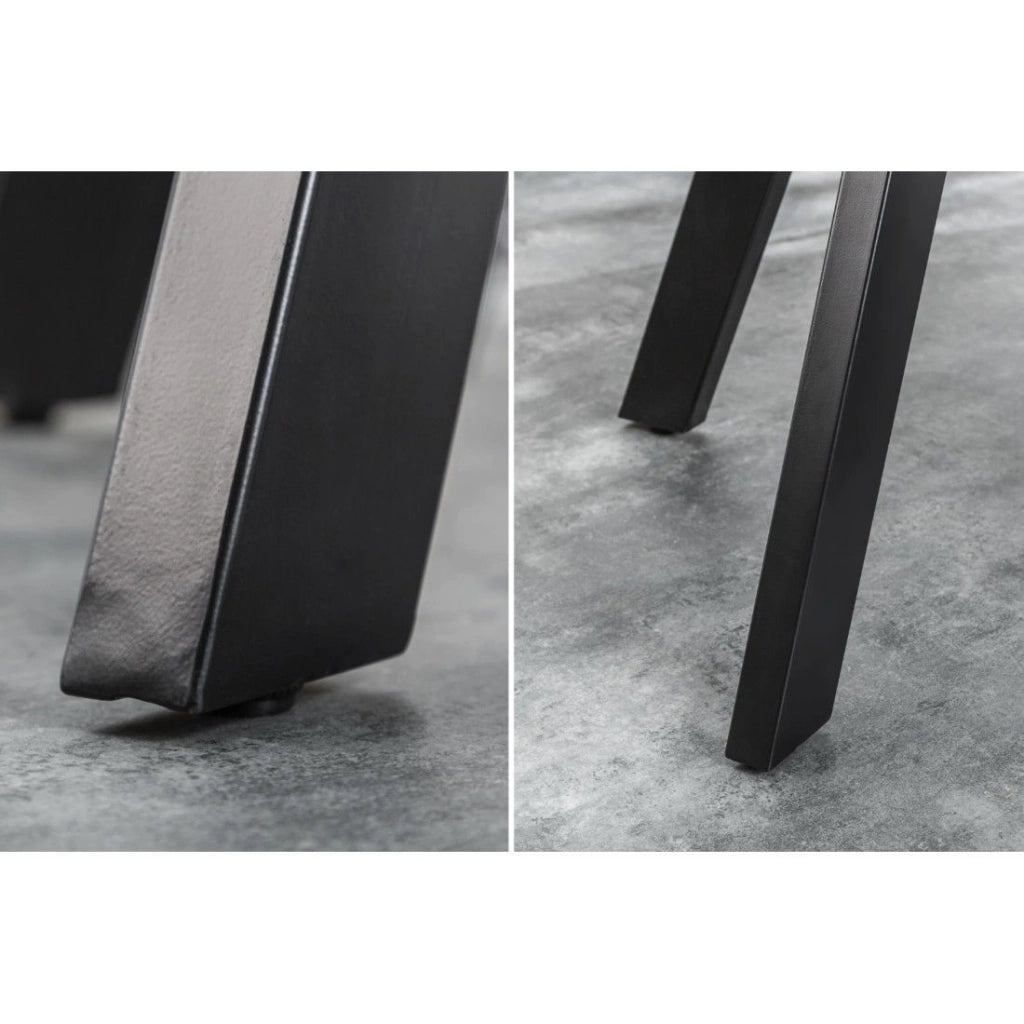 Tavolo da pranzo LODEN 120 cm – Piano rotondo in legno massello di mango e struttura in metallo nero