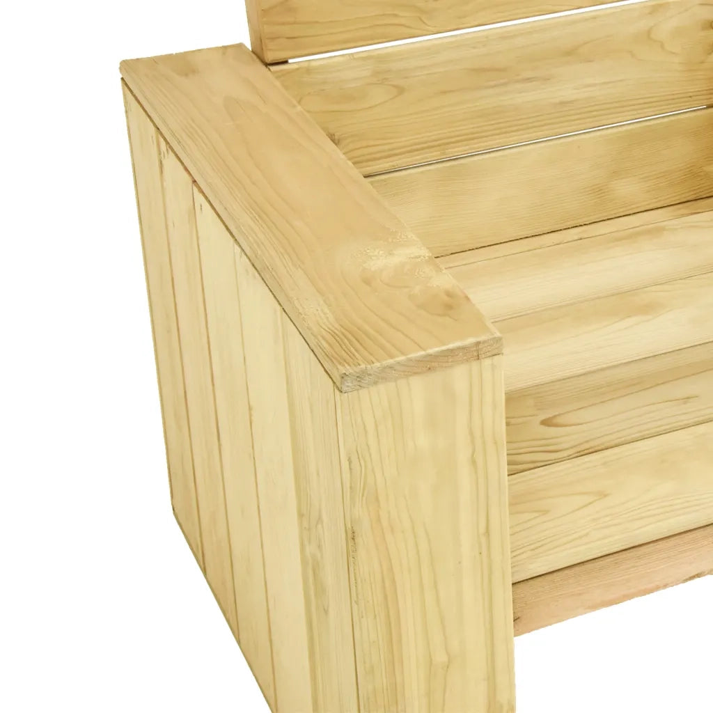 Set Divani da Giardino 3 pz in Legno di Pino Impregnato cod mxl 39387