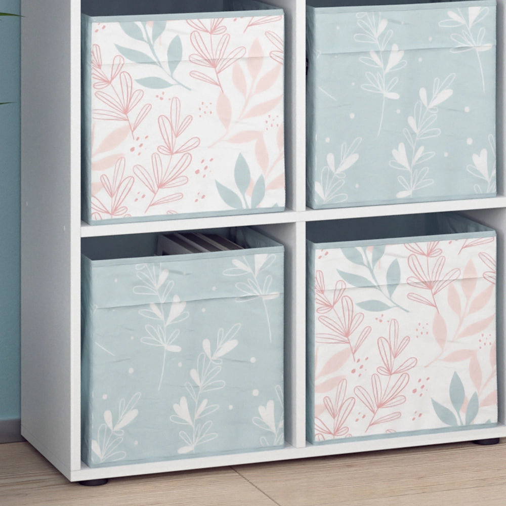 Vicco Scaffale Bianco 72.6 x 72 cm con 4 scatole pieghevoli opt.1