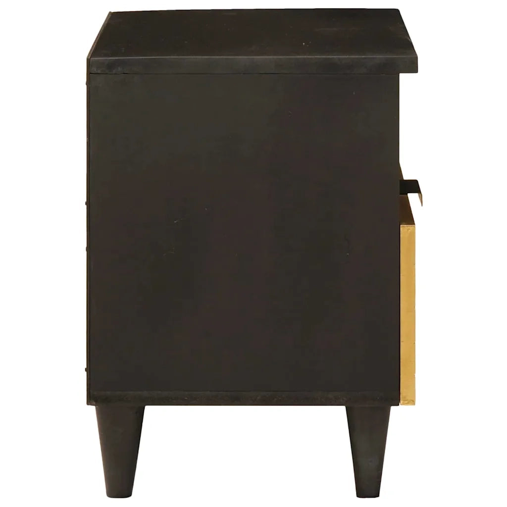 Armadio da Notte Nero e Oro 40 x 33 x 46 cm 4017834