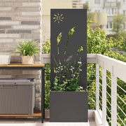 Schermo per privacy in giardino Traforo Nero 50 x 150 cm 876427