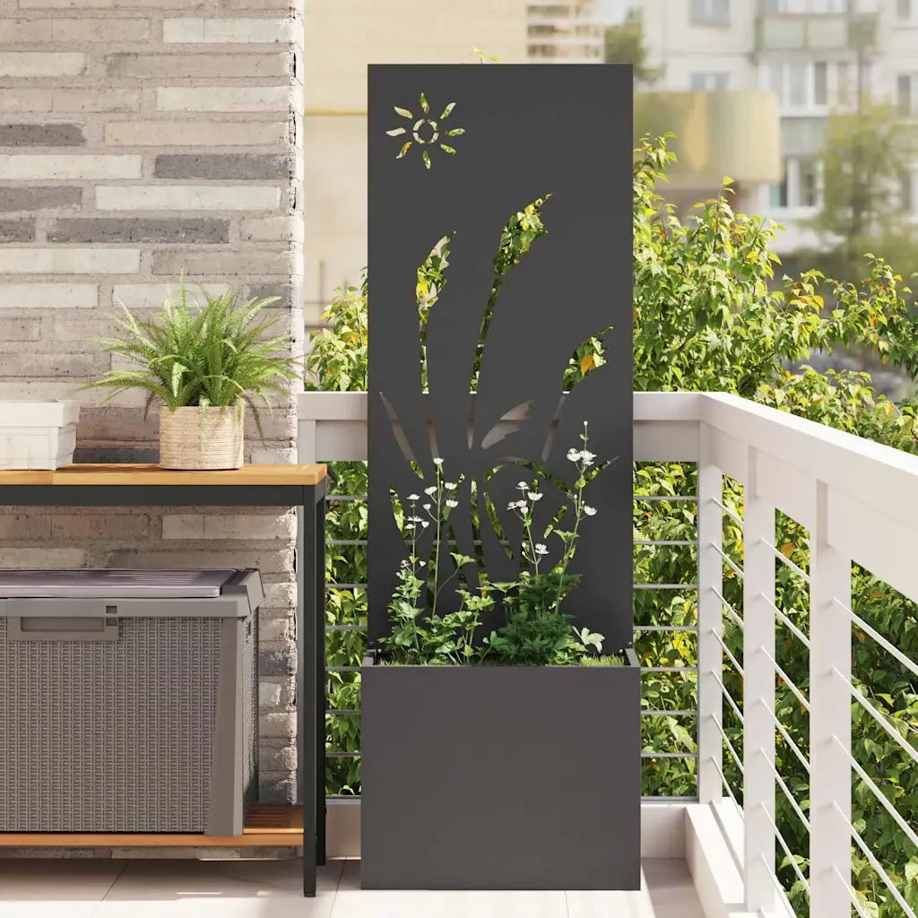 Schermo per privacy in giardino Traforo Nero 50 x 150 cm 876427