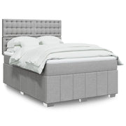 Giroletto a Molle con Materasso Grigio Chiaro 160x200cm Tessuto 3294033