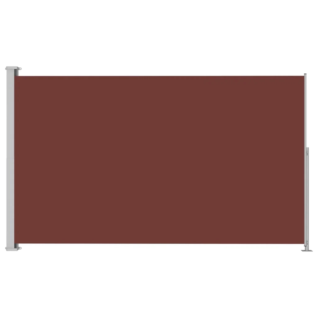 Tenda da sole laterale retrattile/schermo protettivo per patio giardino terrazza balcone 180 x 300 cm marrone 02_0007328