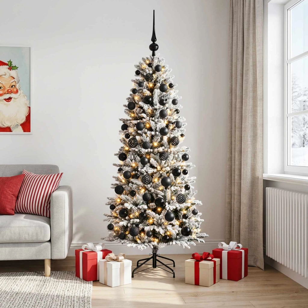 Albero di Natale artificiale con palline 180 cm 300 LED 3466379
