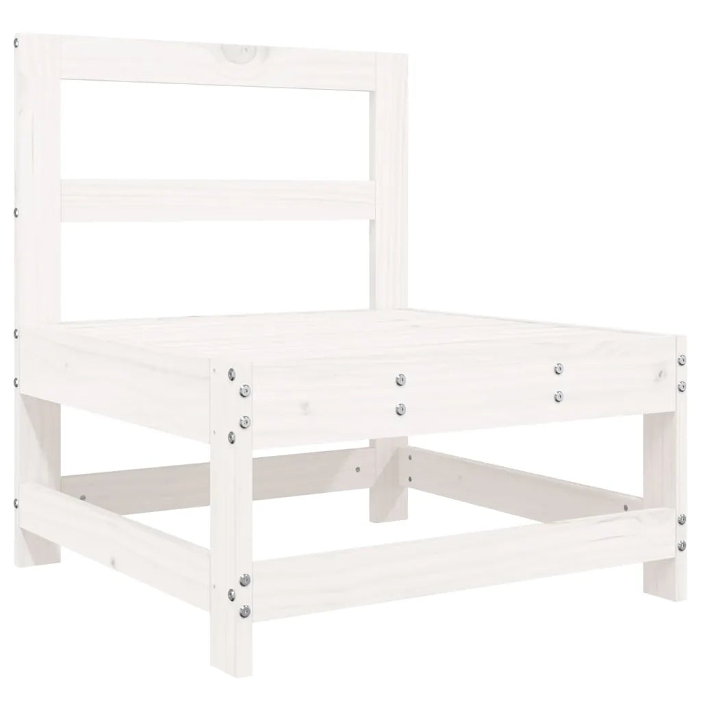 Set Divani da Giardino 8 pz in Legno Massello di Pino Bianco 3250605