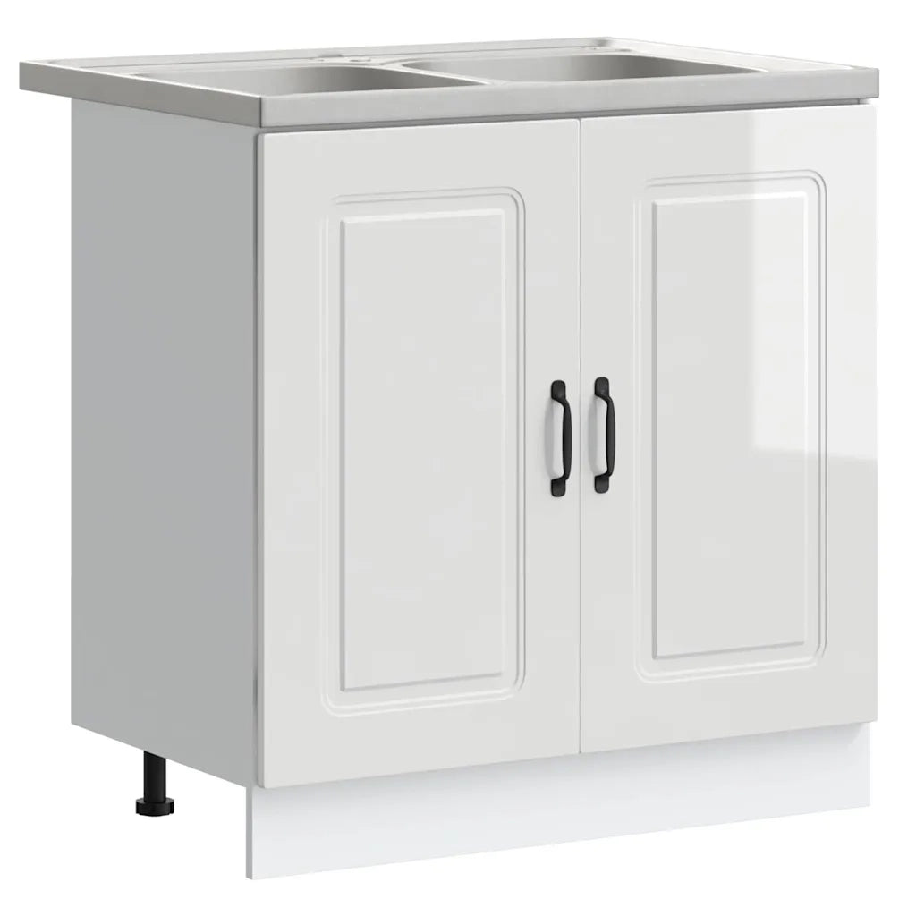 Mobile da cucina Kalmar Bianco Lucido 80 x 46 x 81,5 cm 3315003