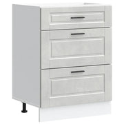 Mobile da cucina ottimizzato con ampio spazio contenitivo regolabile 60 x 46 x 81,5 cm legno composito grigio cemento 02_0050485