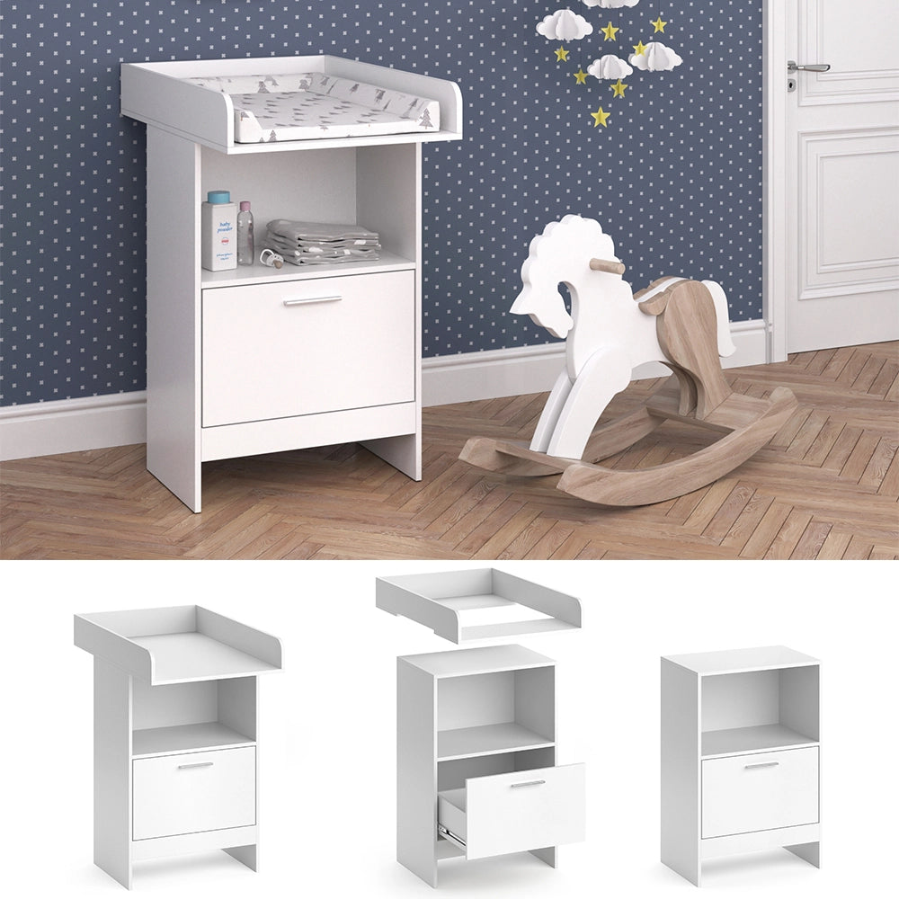 Vicco Fasciatoio Bianco 60 x 103 cm con cassetto