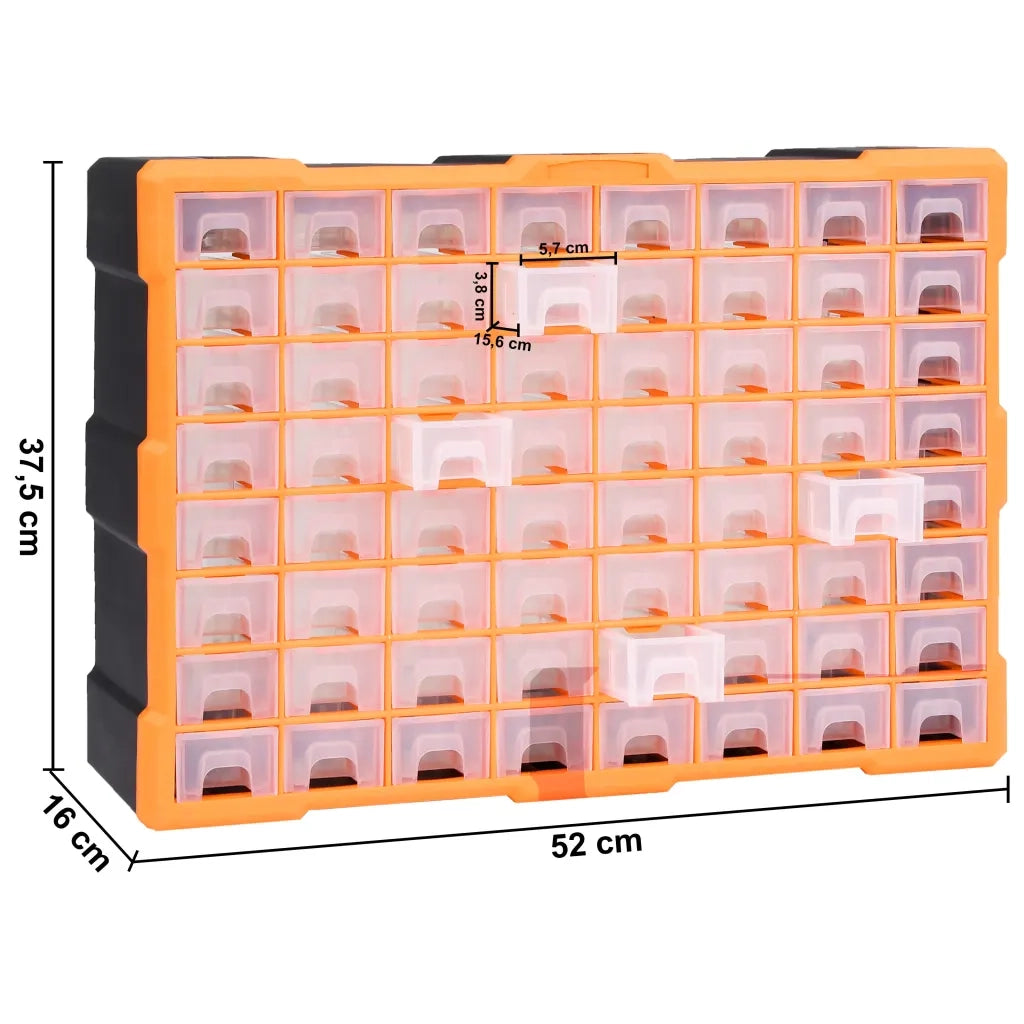 Mobile Contenitore con 64 Cassetti 52x16x37,5 cm CFW6582846