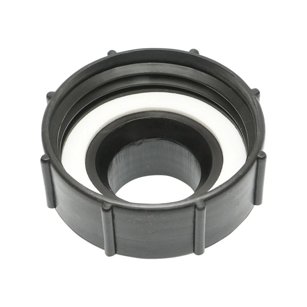 Adattatore IBC riduzione S100x8 da 3 a 2, filetto interno S100x8, filetto esterno S60x6.